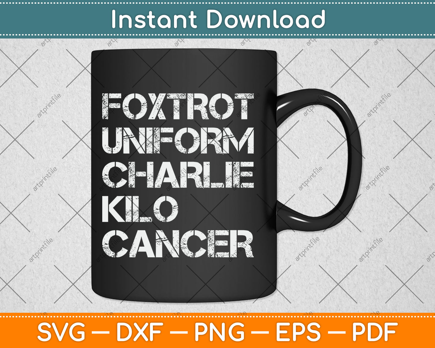 Foxtrot Uniform Charlie Kilo Fuck Lung Cancer Svg Digital Cutting File