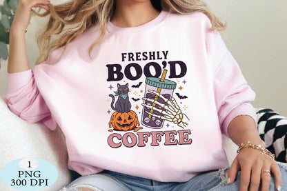Freshly Boo’d Halloween Coffee PNG