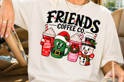 Friends Coffee Co Christmas PNG Sublimation