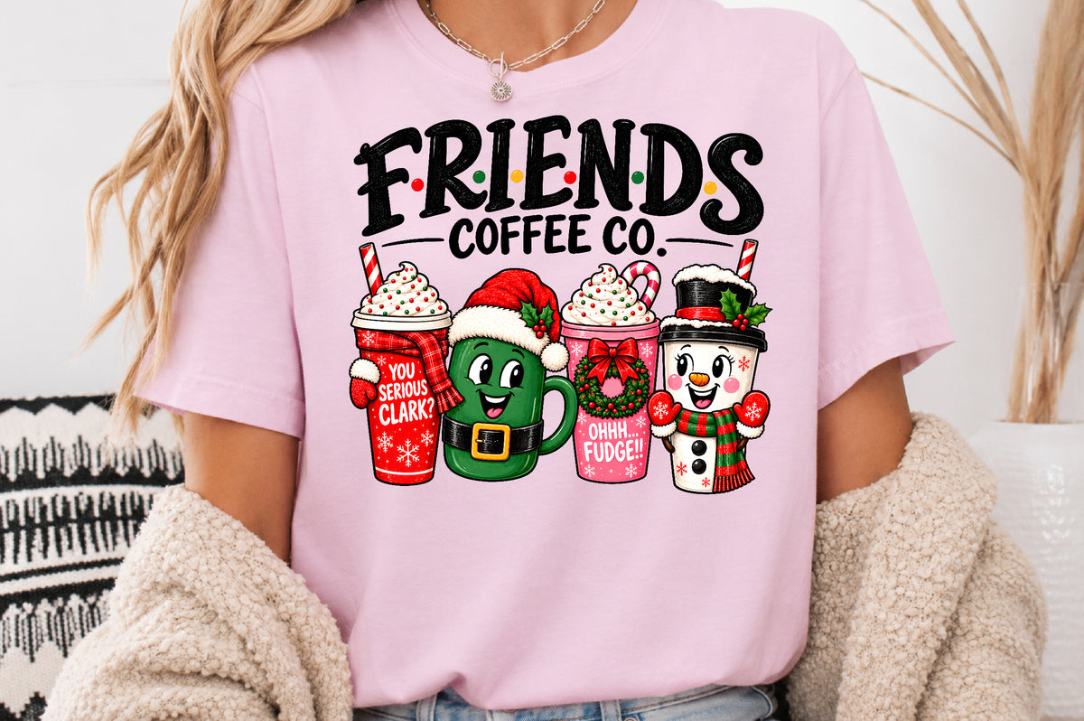 Friends Coffee Co Christmas PNG Sublimation
