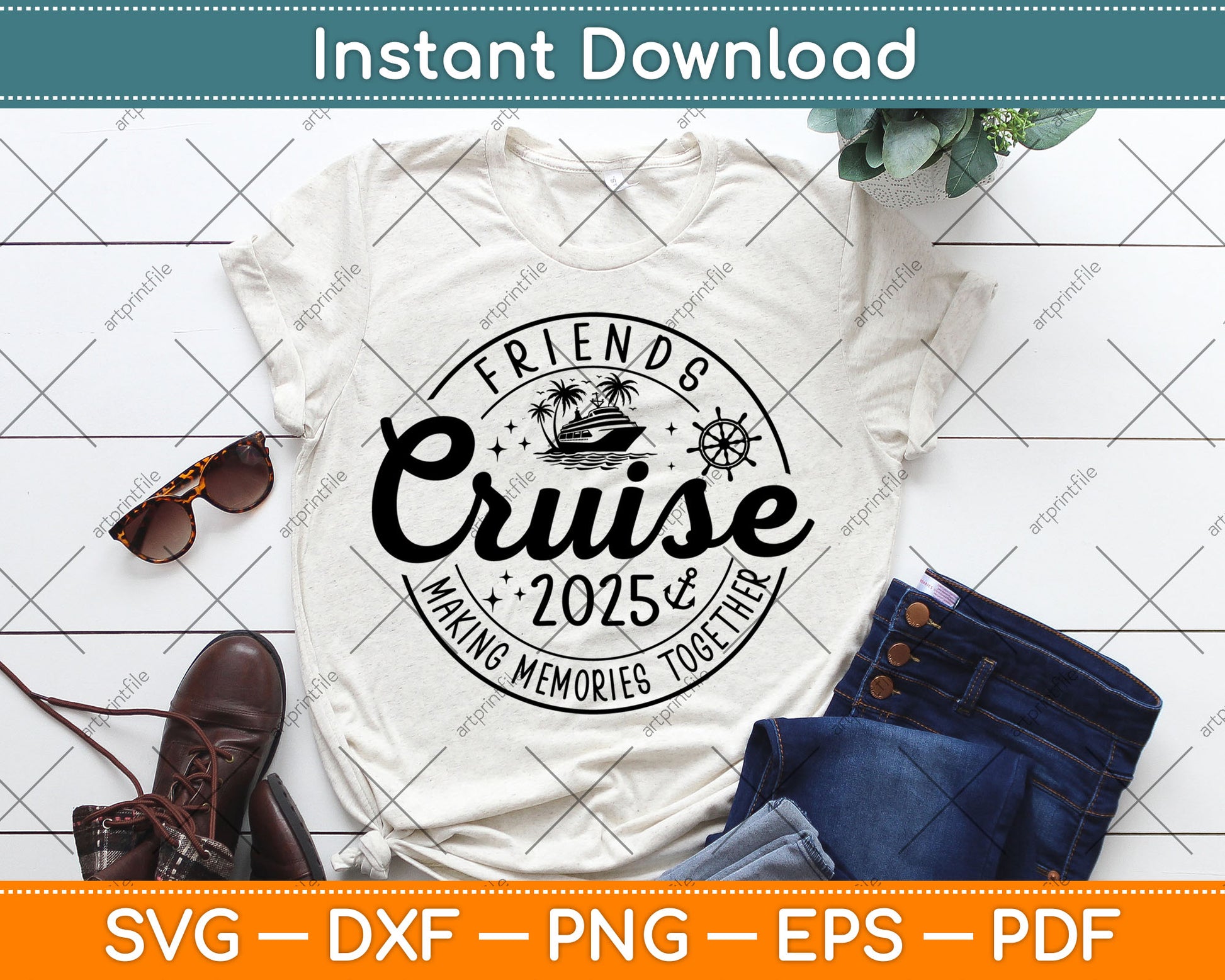 Friends Cruise 2025 Making Memories Together Svg Digital Cutting File