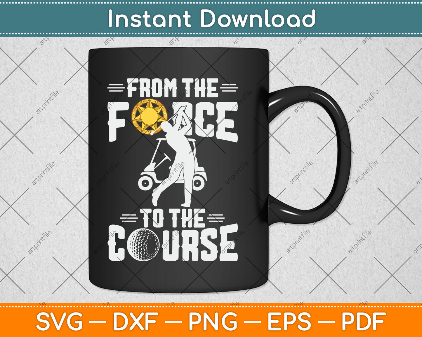 From The Force To The Course Retired Police Officer Golf Svg Digital Cutting File