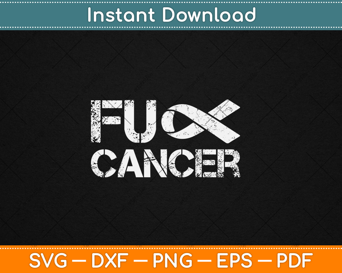 Fuck Cancer Awareness Svg Digital Cutting File