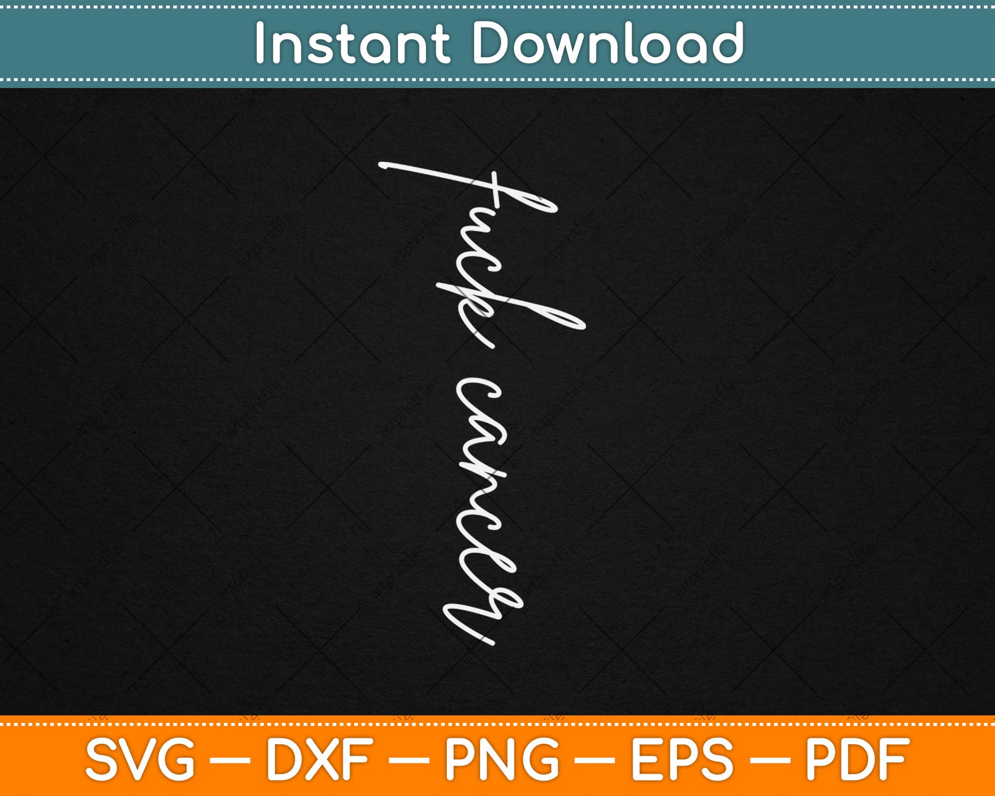 Fuck Cancer Gift Hate Cancer Tee Breast Cancer Awareness Svg Digital Cutting File