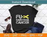 Fuck Sarcoma Cancer Awareness Yellow Ribbon Warrior Fighter Svg Digital Cutting File