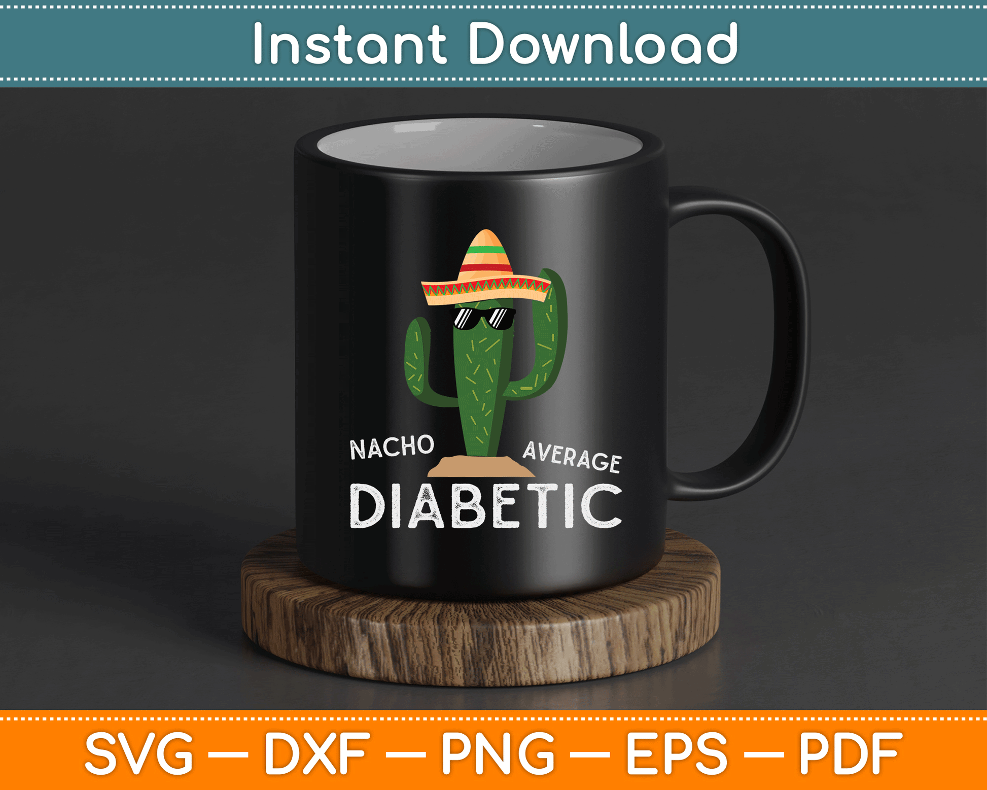 Fun Cute Diabetes Joke Saying Funny Diabetic SVG Digital Cutting File