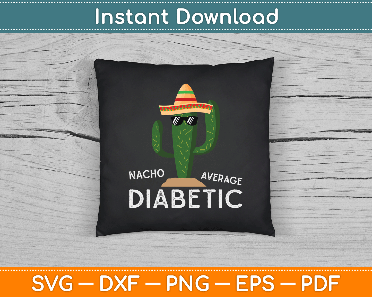 Fun Cute Diabetes Joke Saying Funny Diabetic SVG Digital Cutting File
