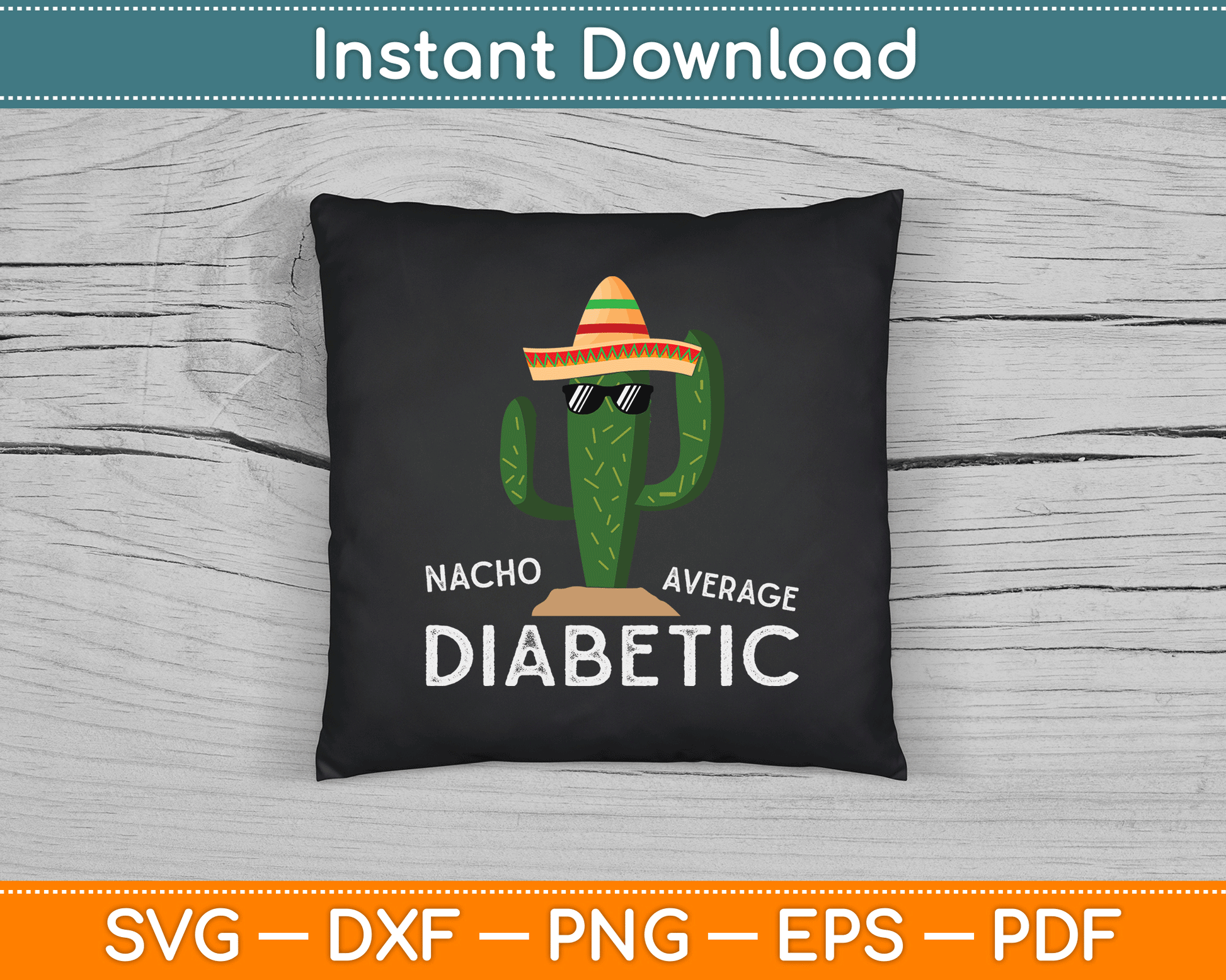 Fun Cute Diabetes Joke Saying Funny Diabetic SVG Digital Cutting File