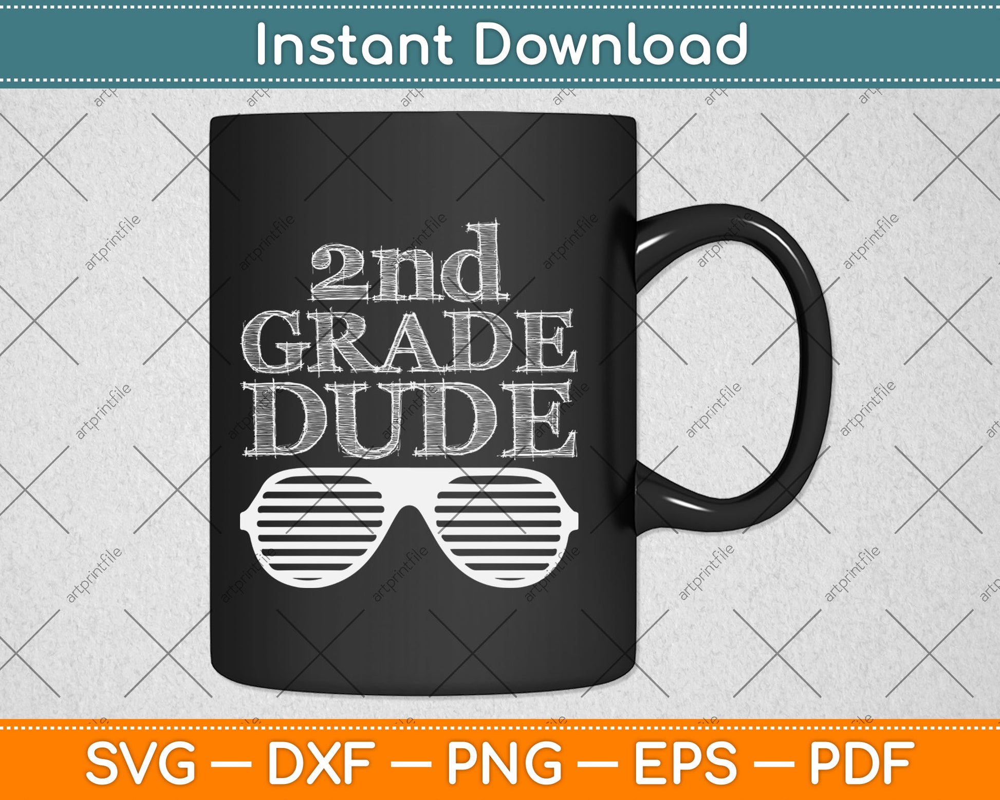 Fun 2nd Grade Dude Back to School Second Grade Students Svg Design Cutting File