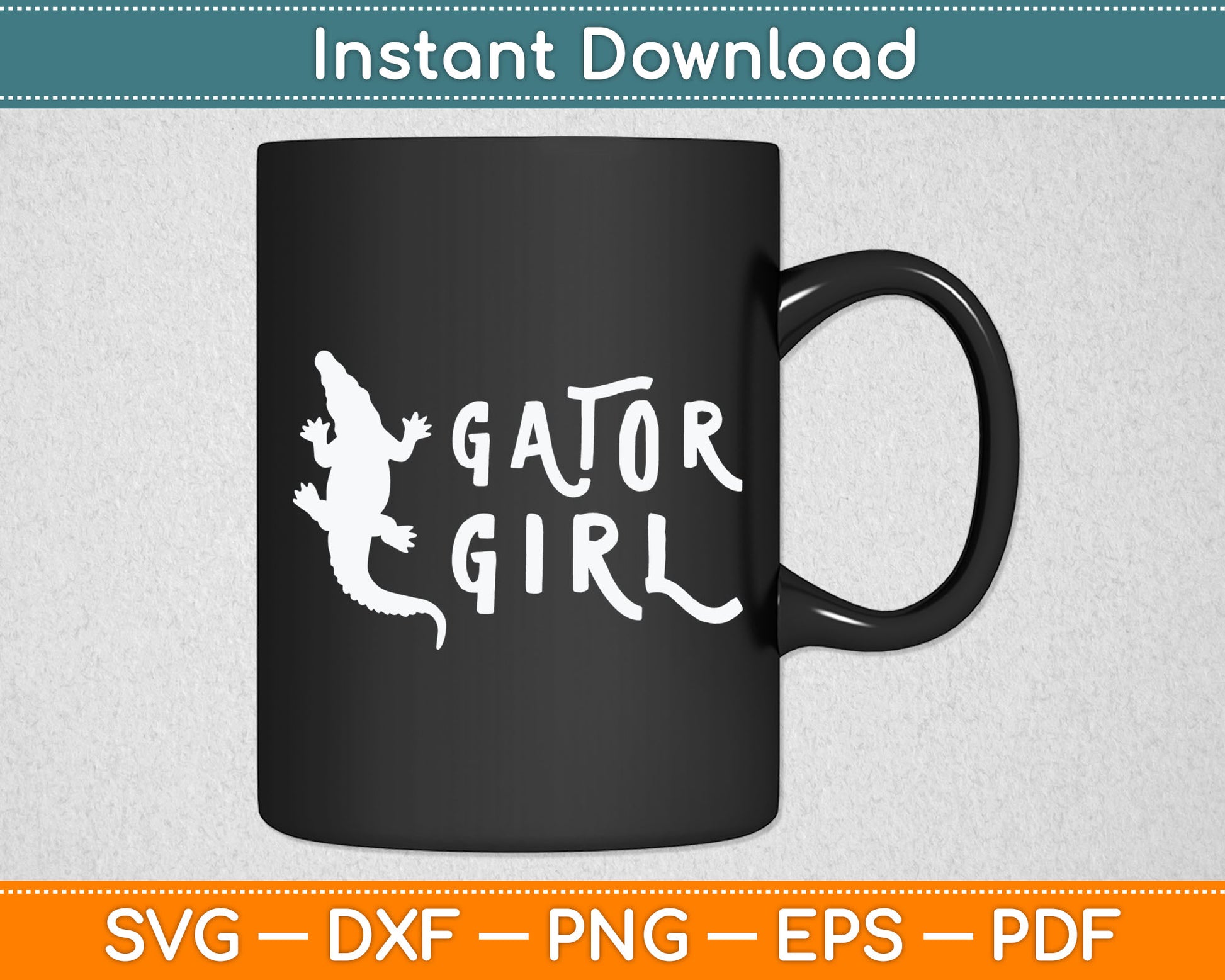 Fun Gator Girl Reptile Alligator Svg Digital Cutting File