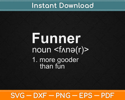 Funner Definition Svg Digital Cutting File