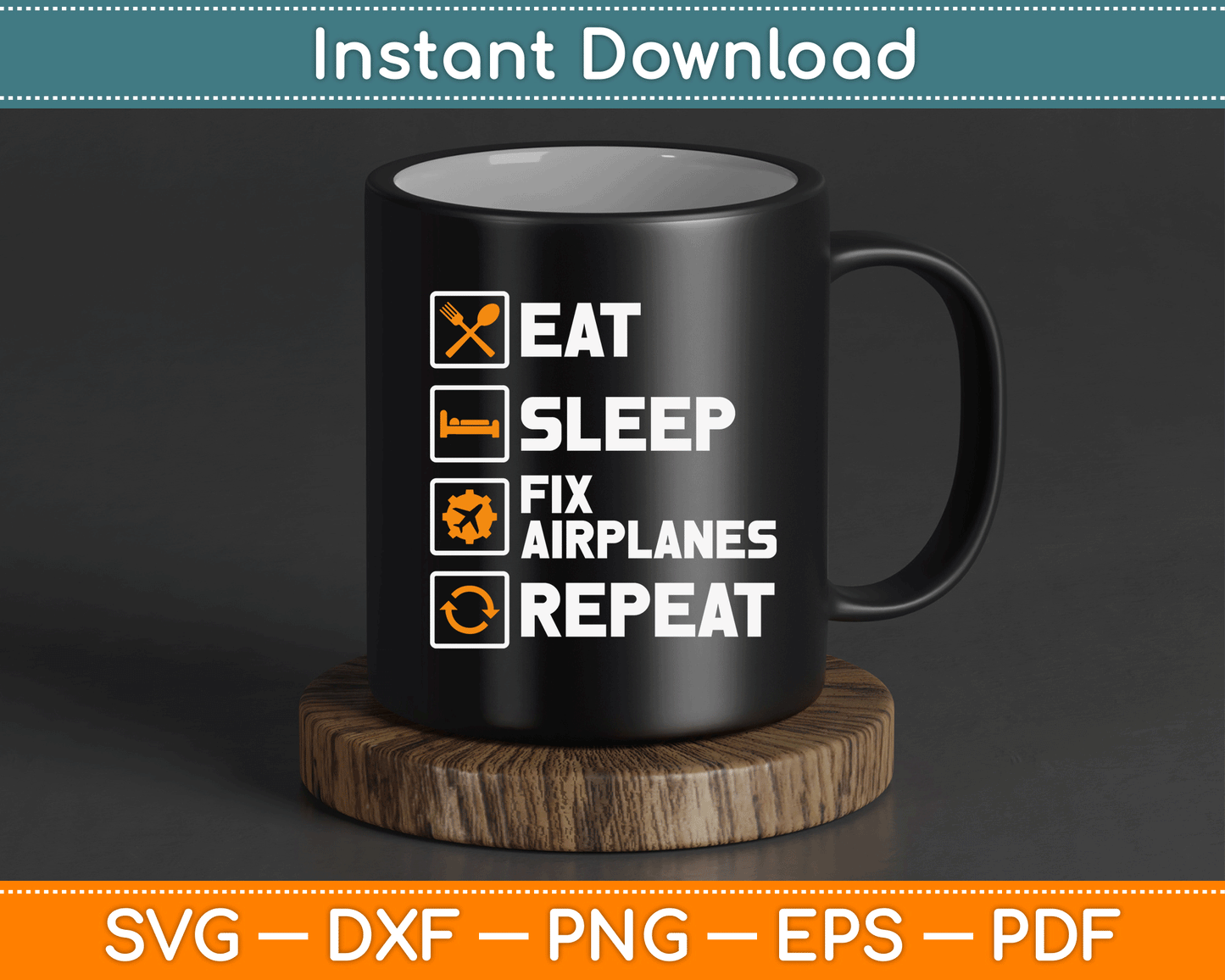 Funny Airplane Mechanic Aircraft Aviation Technician SVG Digital Cutting File