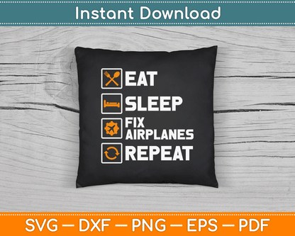 Funny Airplane Mechanic Aircraft Aviation Technician SVG Digital Cutting File