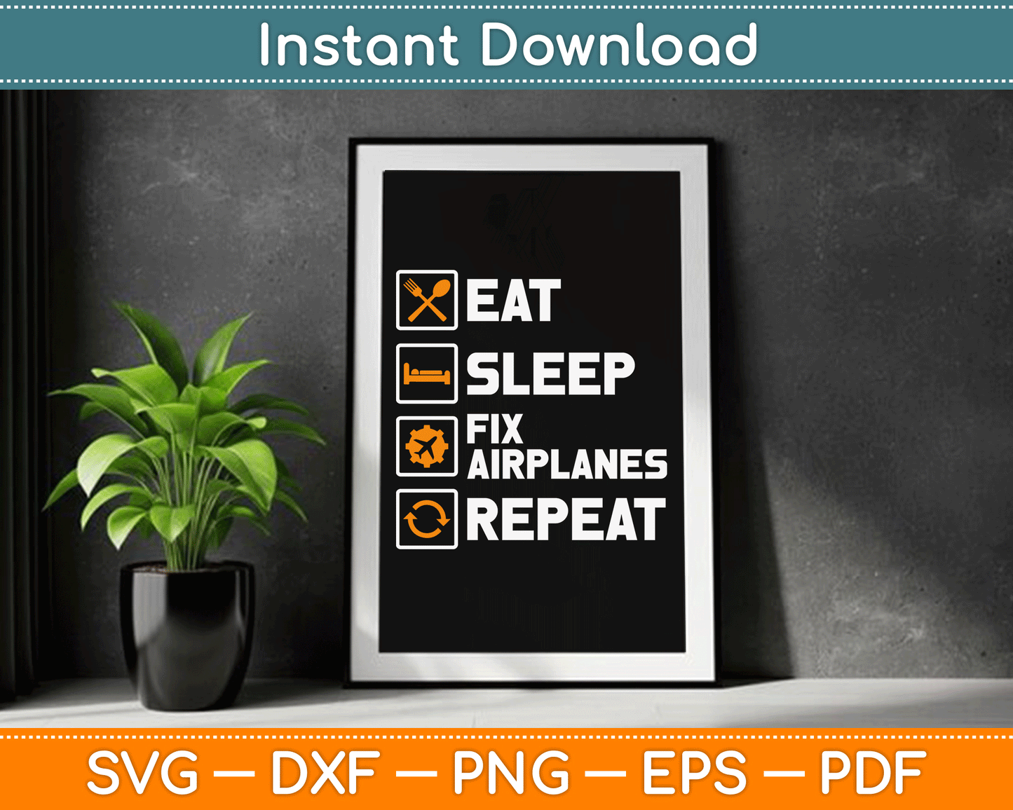Funny Airplane Mechanic Aircraft Aviation Technician SVG Digital Cutting File