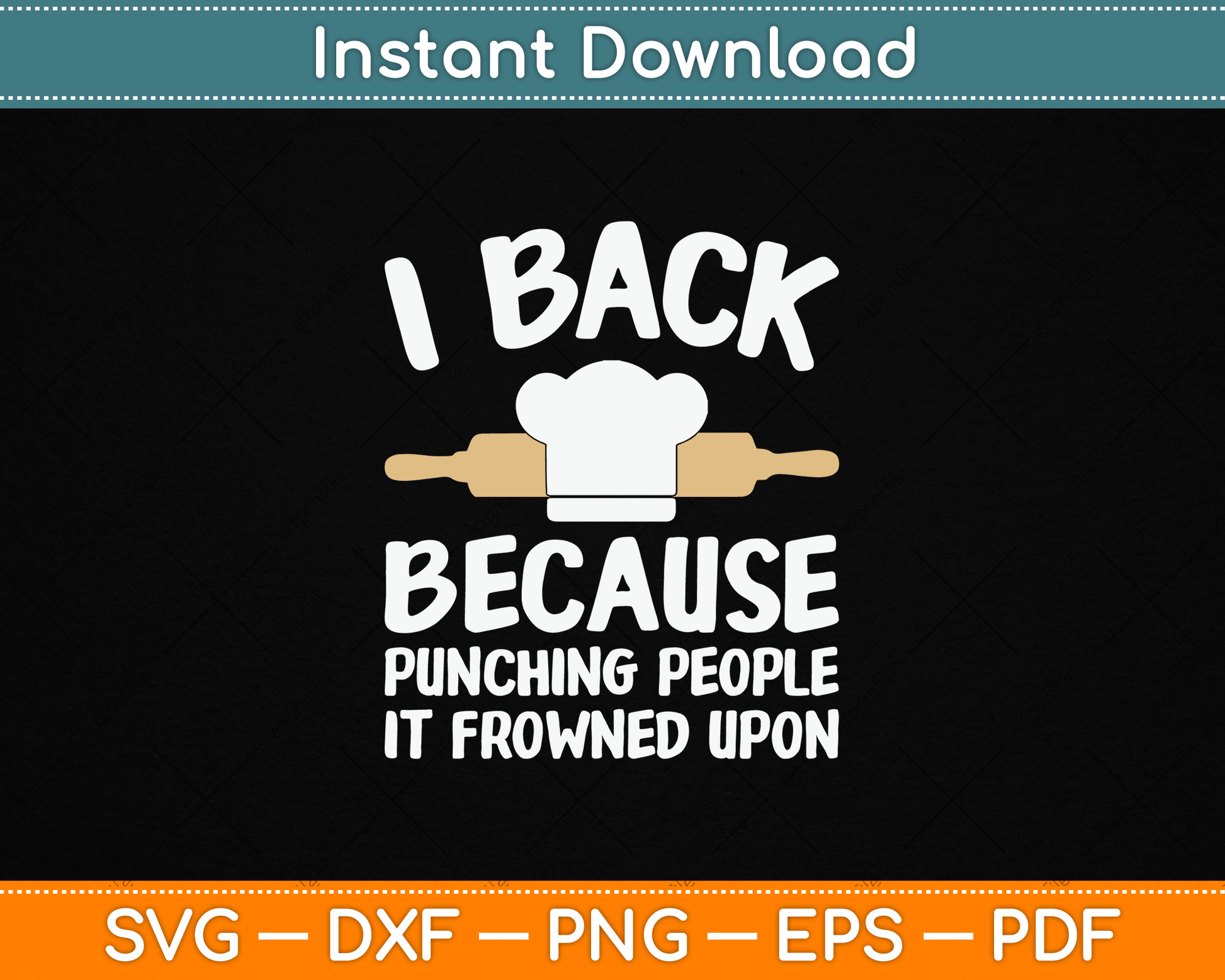 Funny Baking SVG Design for Men Women Pastry Chef and Baker Digital Download