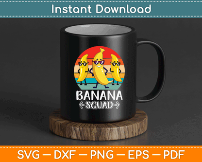 Funny Banana Squad SVG Digital Cutting File