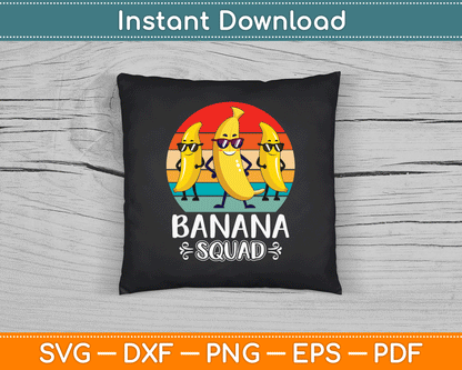 Funny Banana Squad SVG Digital Cutting File