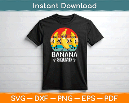 Funny Banana Squad SVG Digital Cutting File