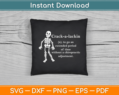 Funny Chiropractor Definition Chiropractic SVG Digital Cutting File