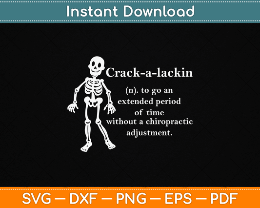 Funny Chiropractor Definition Chiropractic SVG Digital Cutting File