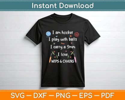 Funny Crochet Knitting I’m A Hooker Funny Crochet SVG Digital File