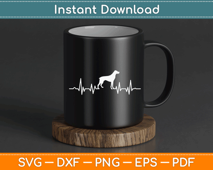 Funny Doberman Heartbeat SVG Digital Cutting File