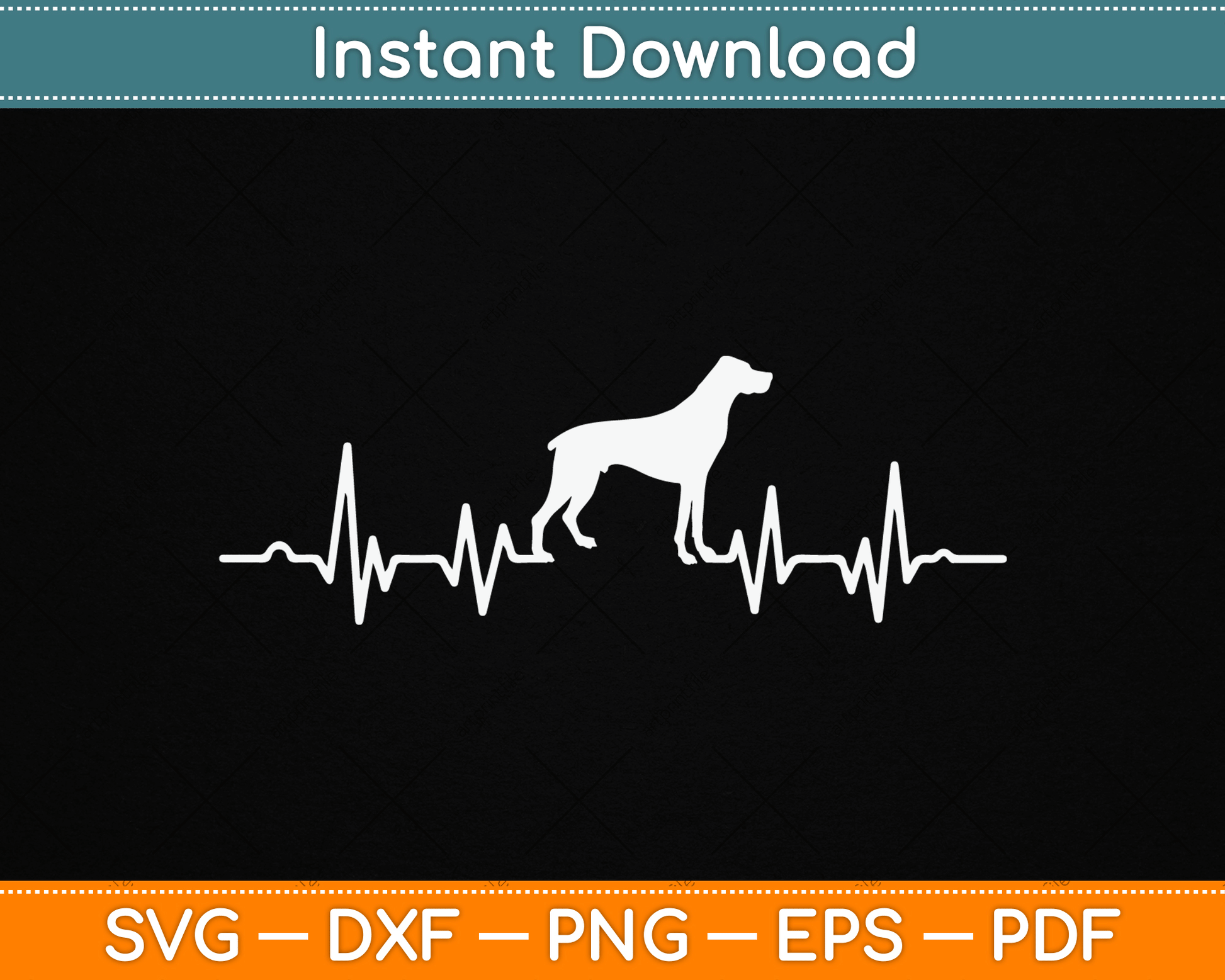 Funny Doberman Heartbeat SVG Digital Cutting File