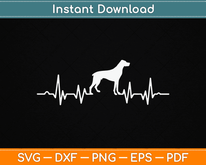 Funny Doberman Heartbeat SVG Digital Cutting File