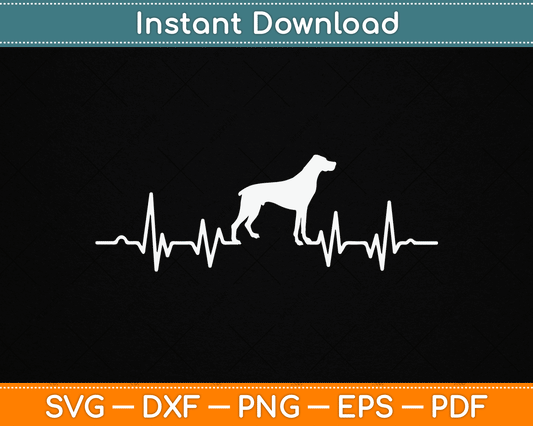 Funny Doberman Heartbeat SVG Digital Cutting File