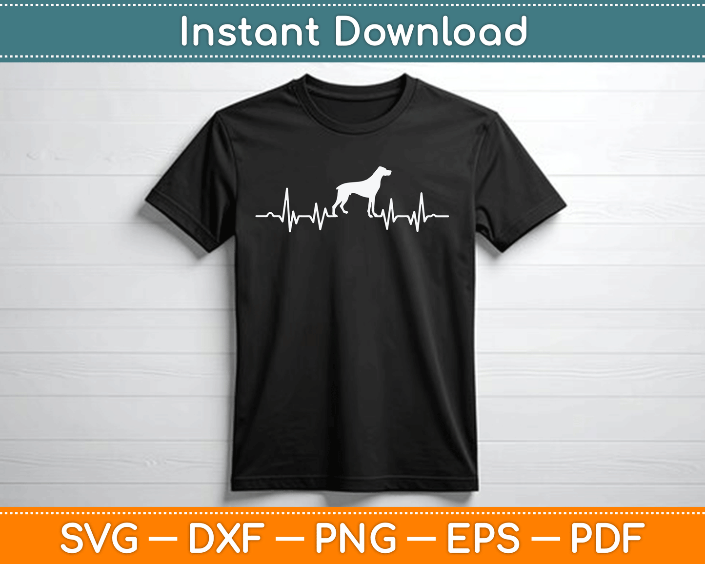 Funny Doberman Heartbeat SVG Digital Cutting File