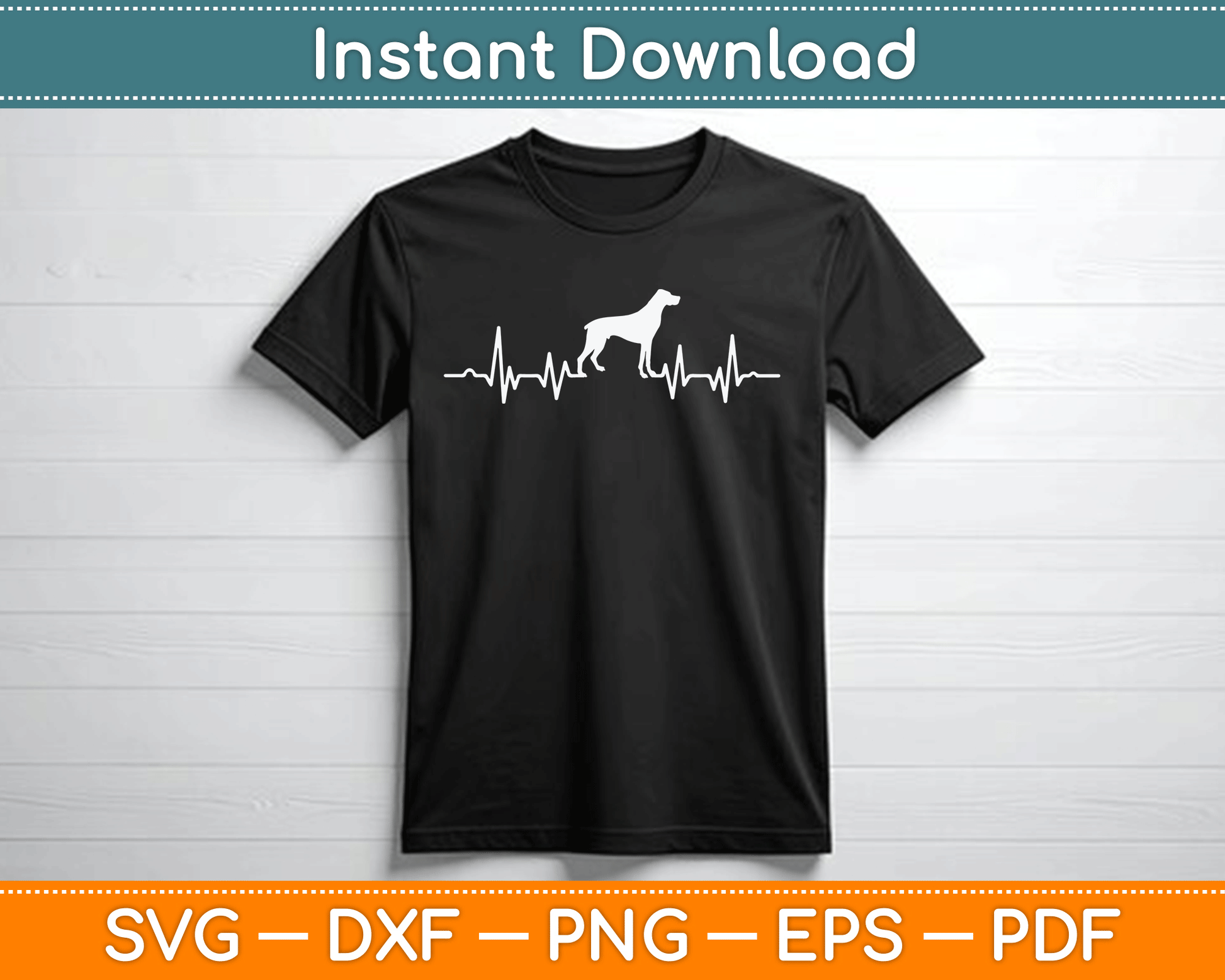 Funny Doberman Heartbeat SVG Digital Cutting File