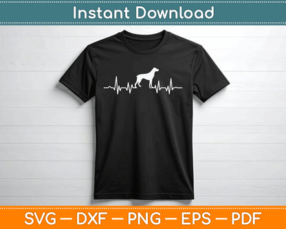 Funny Doberman Heartbeat SVG Digital Cutting File