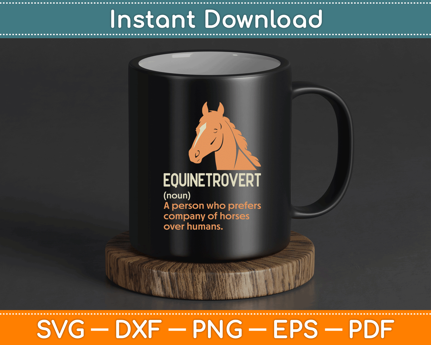 Funny Horse Definition SVG Digital Cutting File