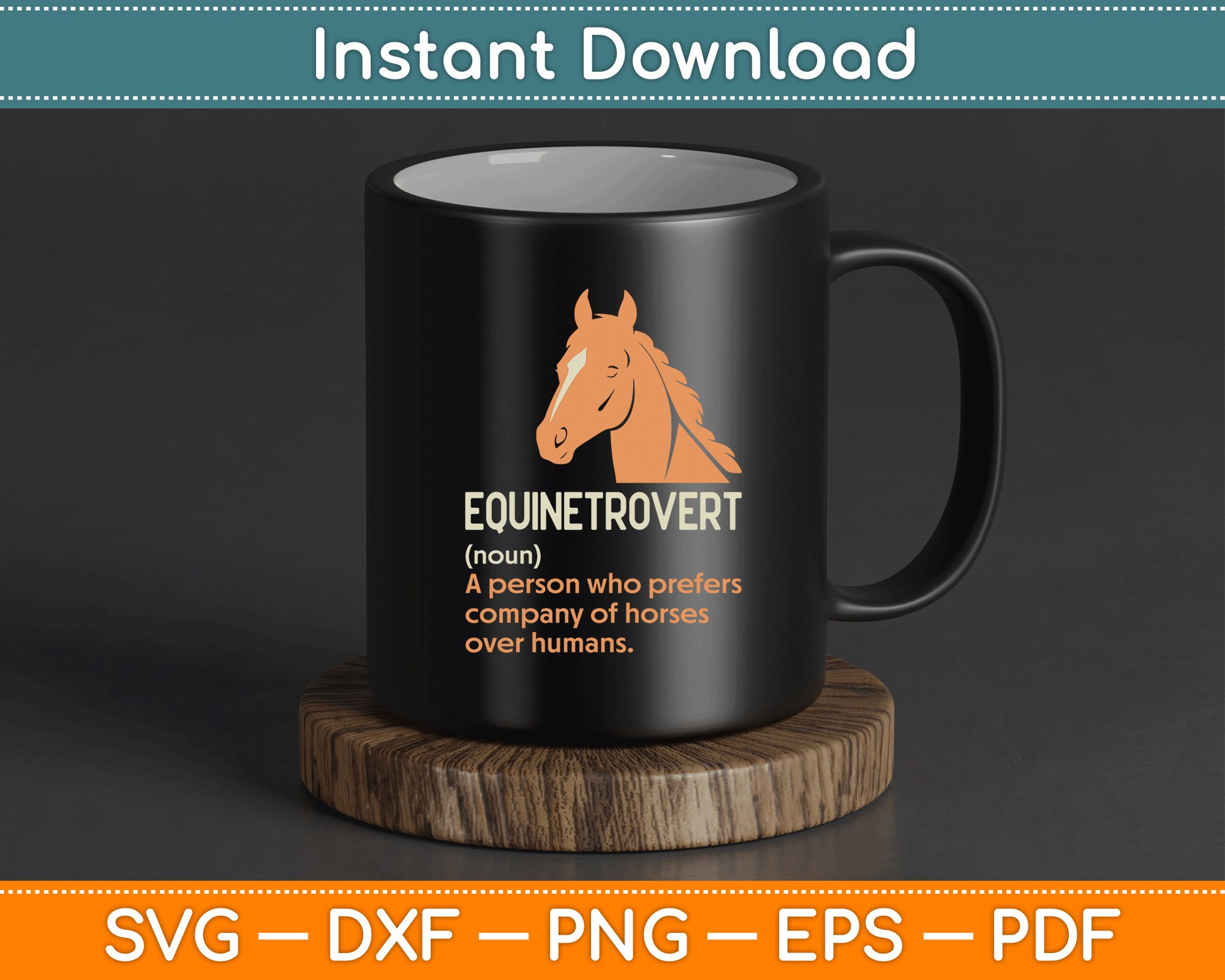 Funny Horse Definition SVG Digital Cutting File