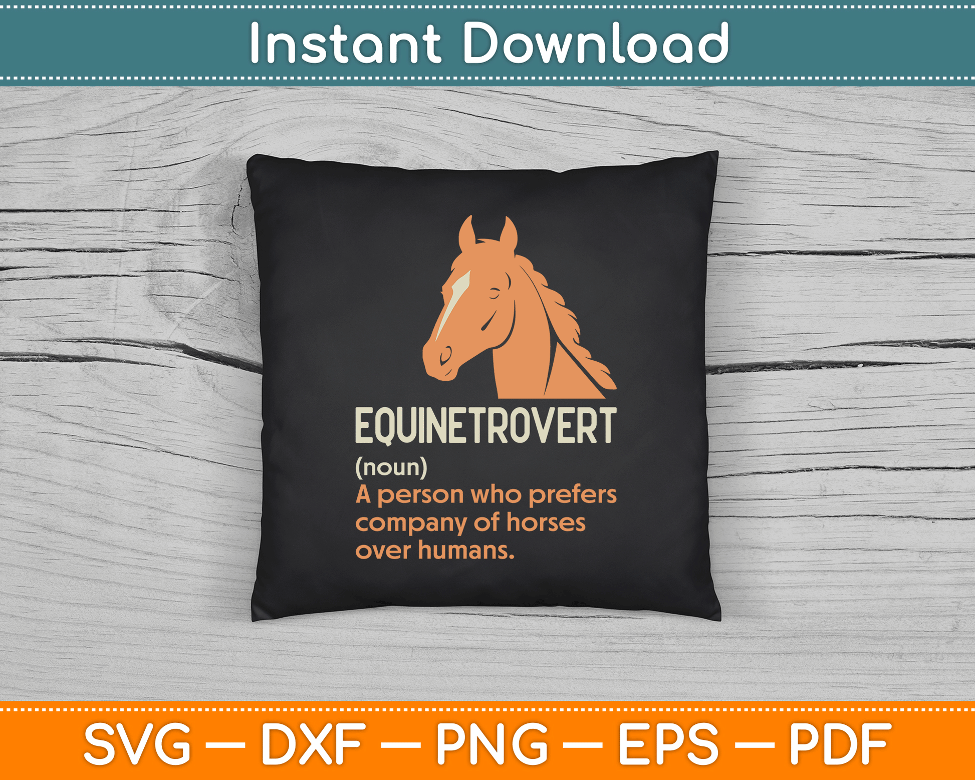 Funny Horse Definition SVG Digital Cutting File