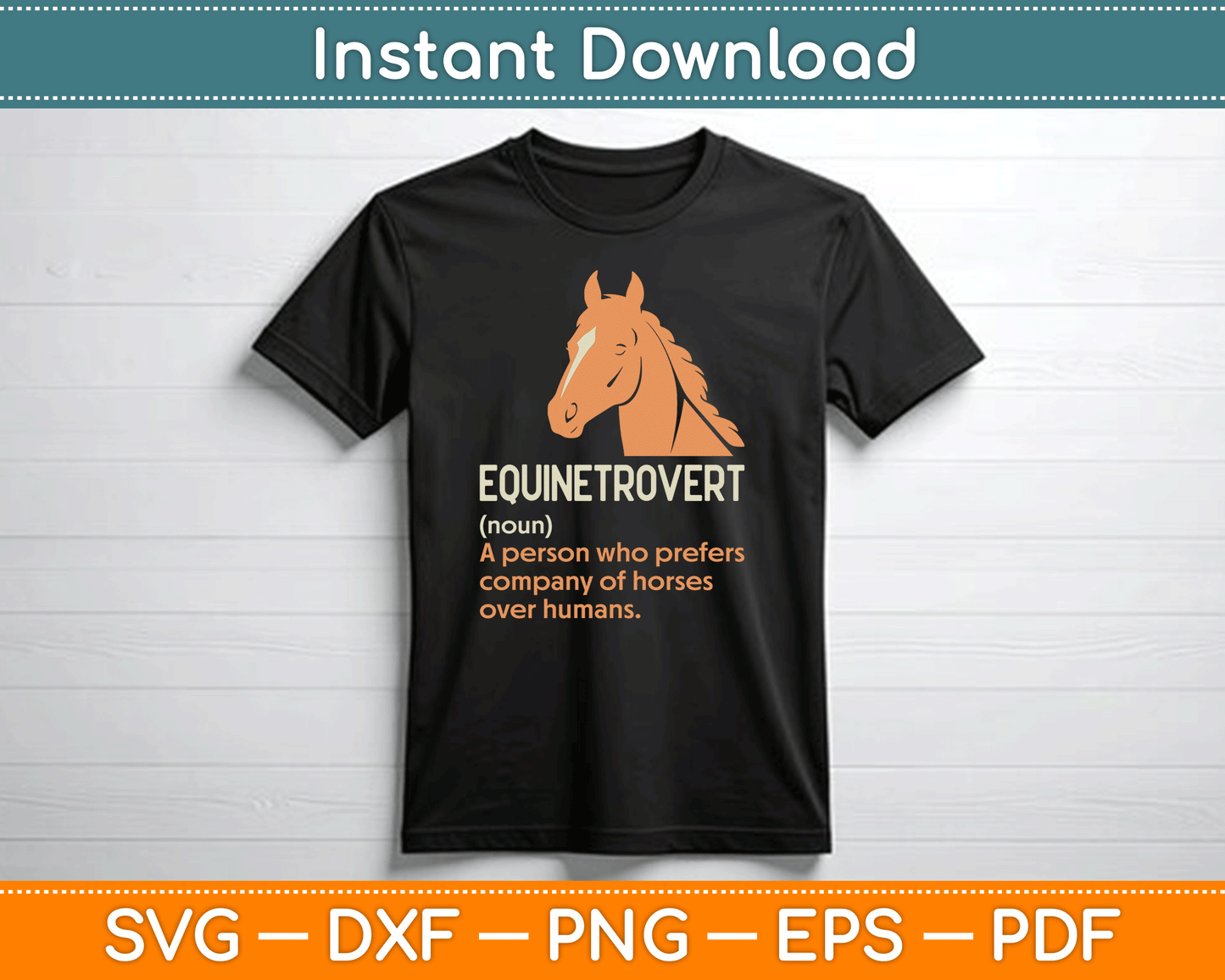 Funny Horse Definition SVG Digital Cutting File