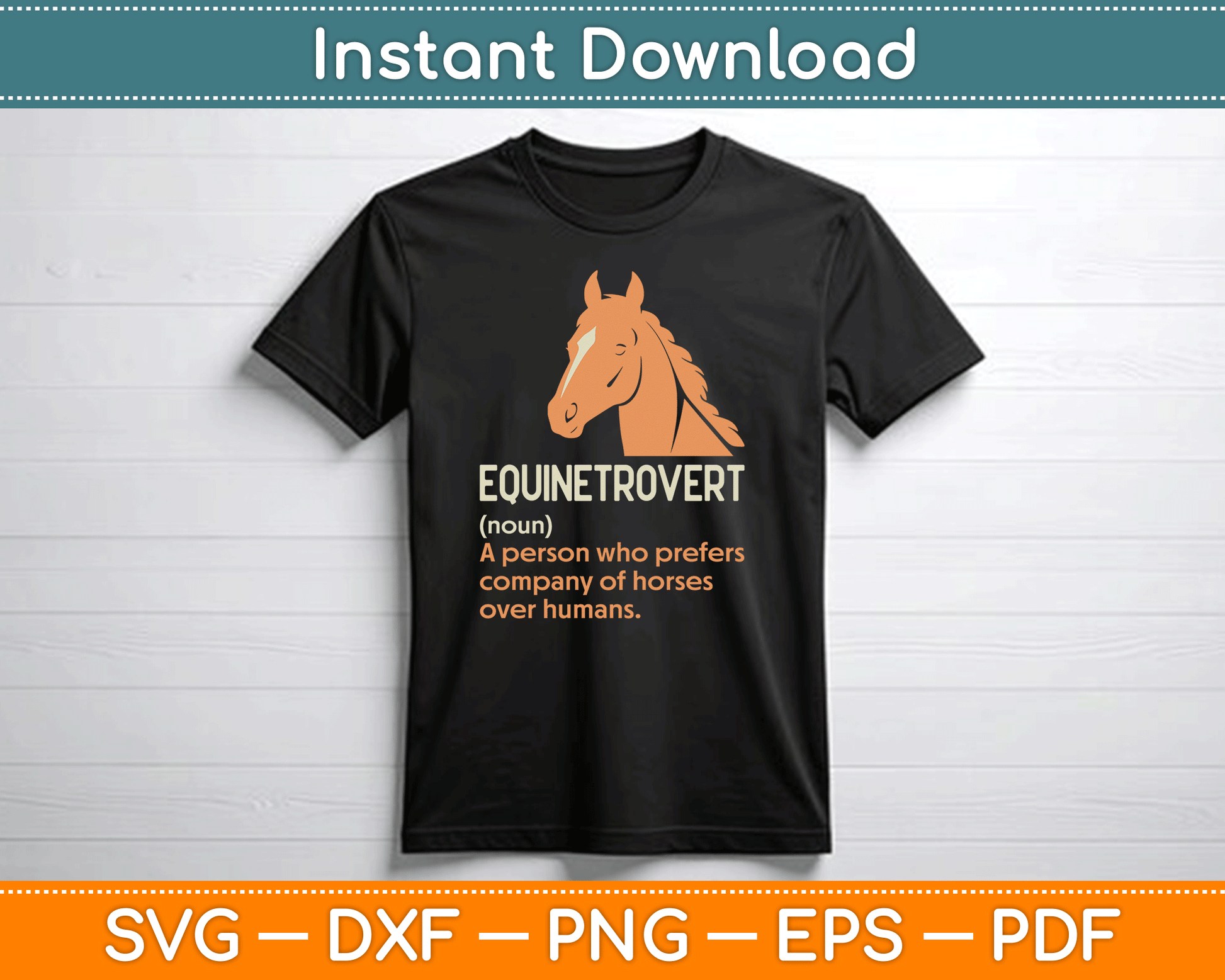Funny Horse Definition SVG Digital Cutting File