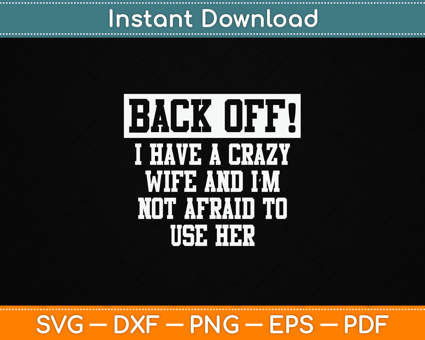 Funny husband SVG design with a sarcastic quote for married couples
