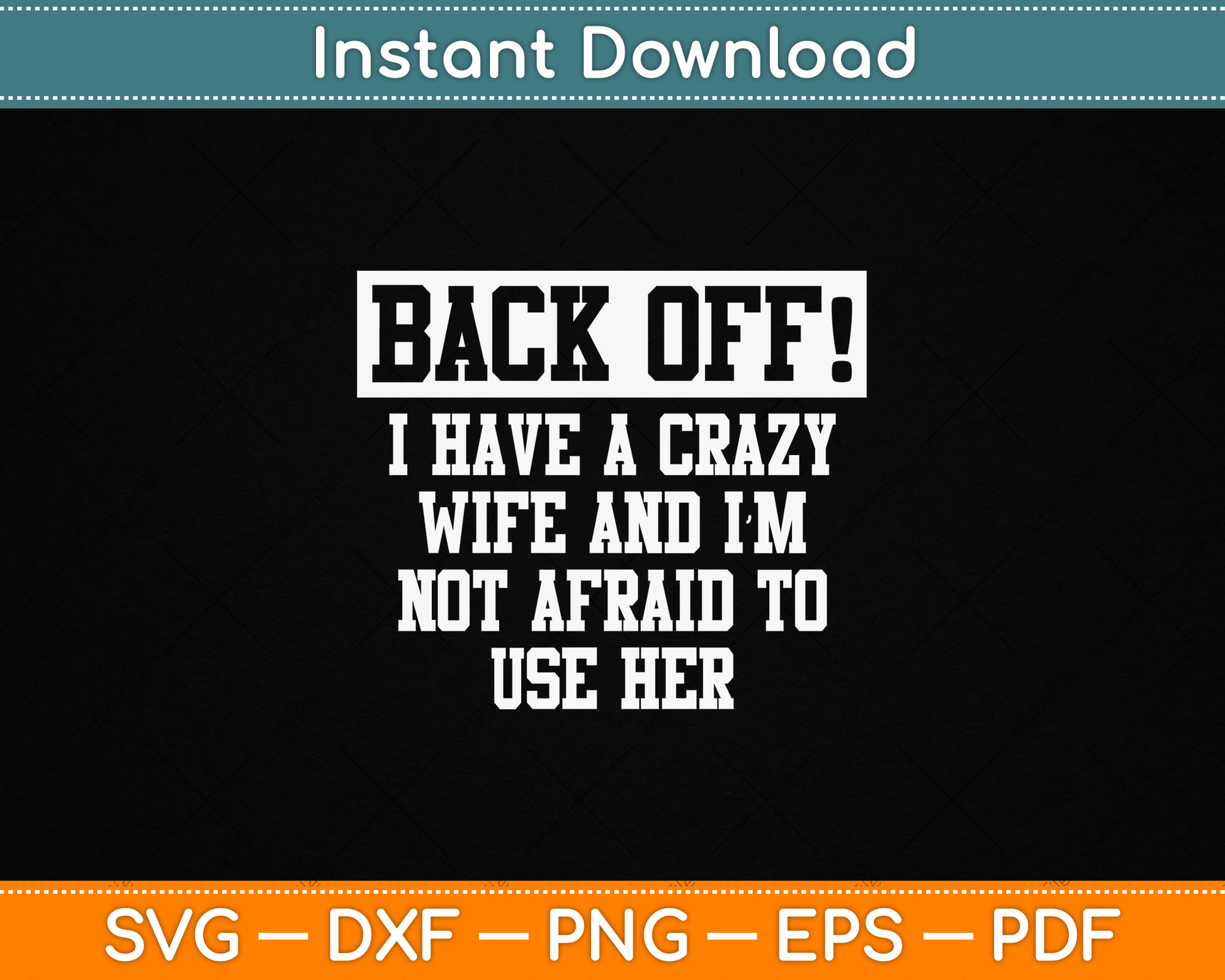 Funny husband SVG design with a sarcastic quote for married couples