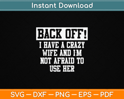 Funny husband SVG design with a sarcastic quote for married couples