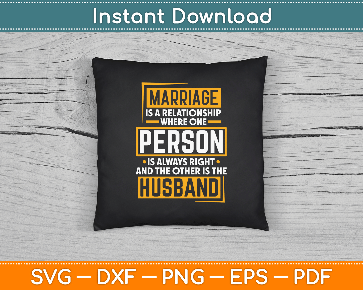 Funny Husband Wife Marriage Is A Relationship SVG Digital Cutting File