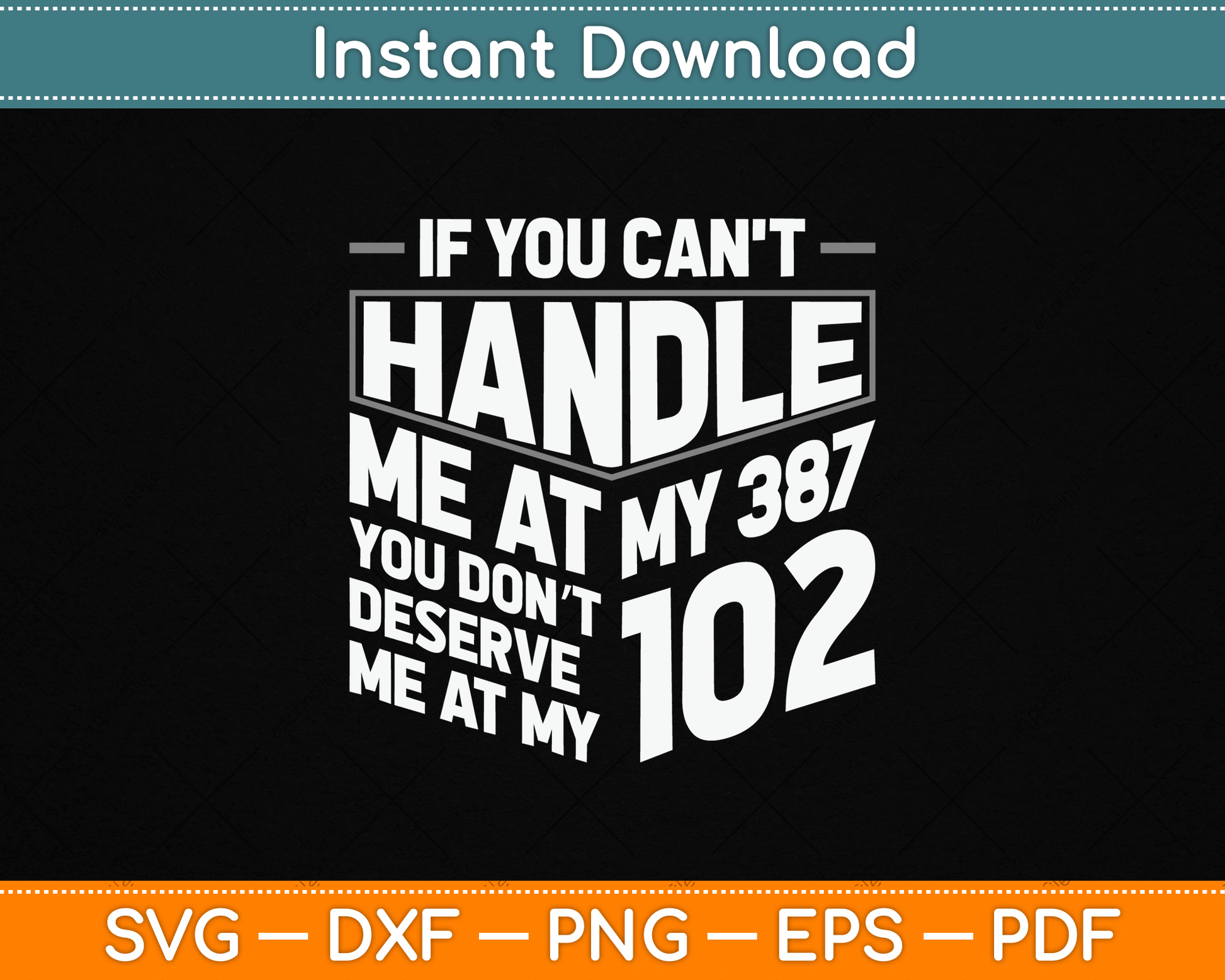If You Can't Handle Me Diabetic Type 1 Diabetes Funny SVG Digital Cutting File