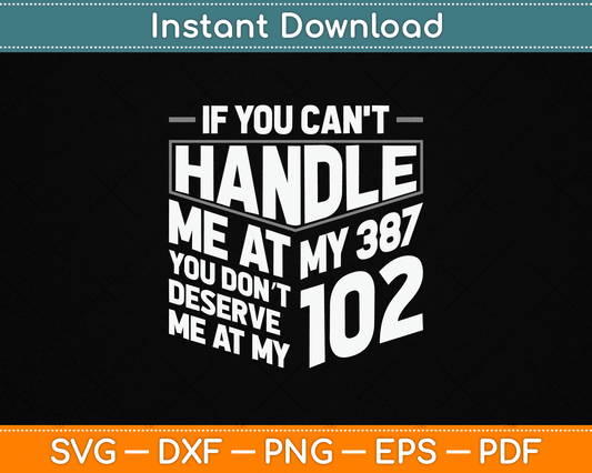 If You Can't Handle Me Diabetic Type 1 Diabetes Funny SVG Digital Cutting File