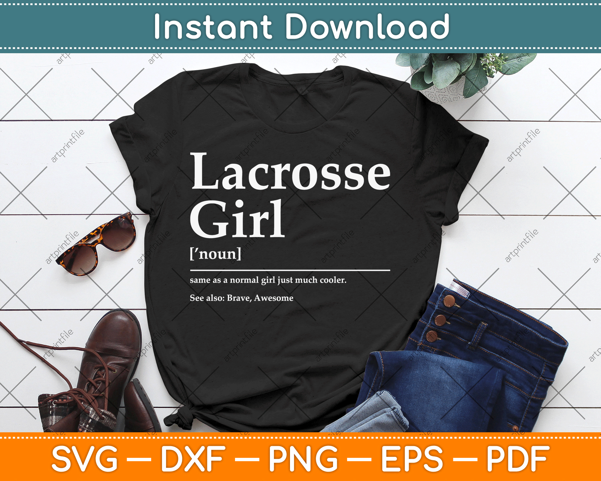 Funny Lacrosse Quote Definition SVG PNG Digital Cutting File