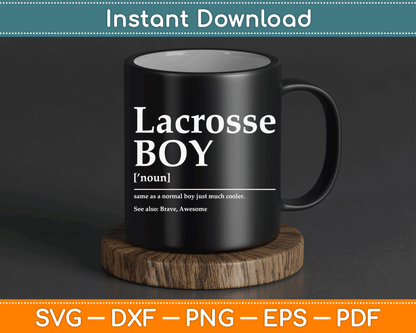Funny Lacrosse Quote Definition SVG Design Digital Cutting File
