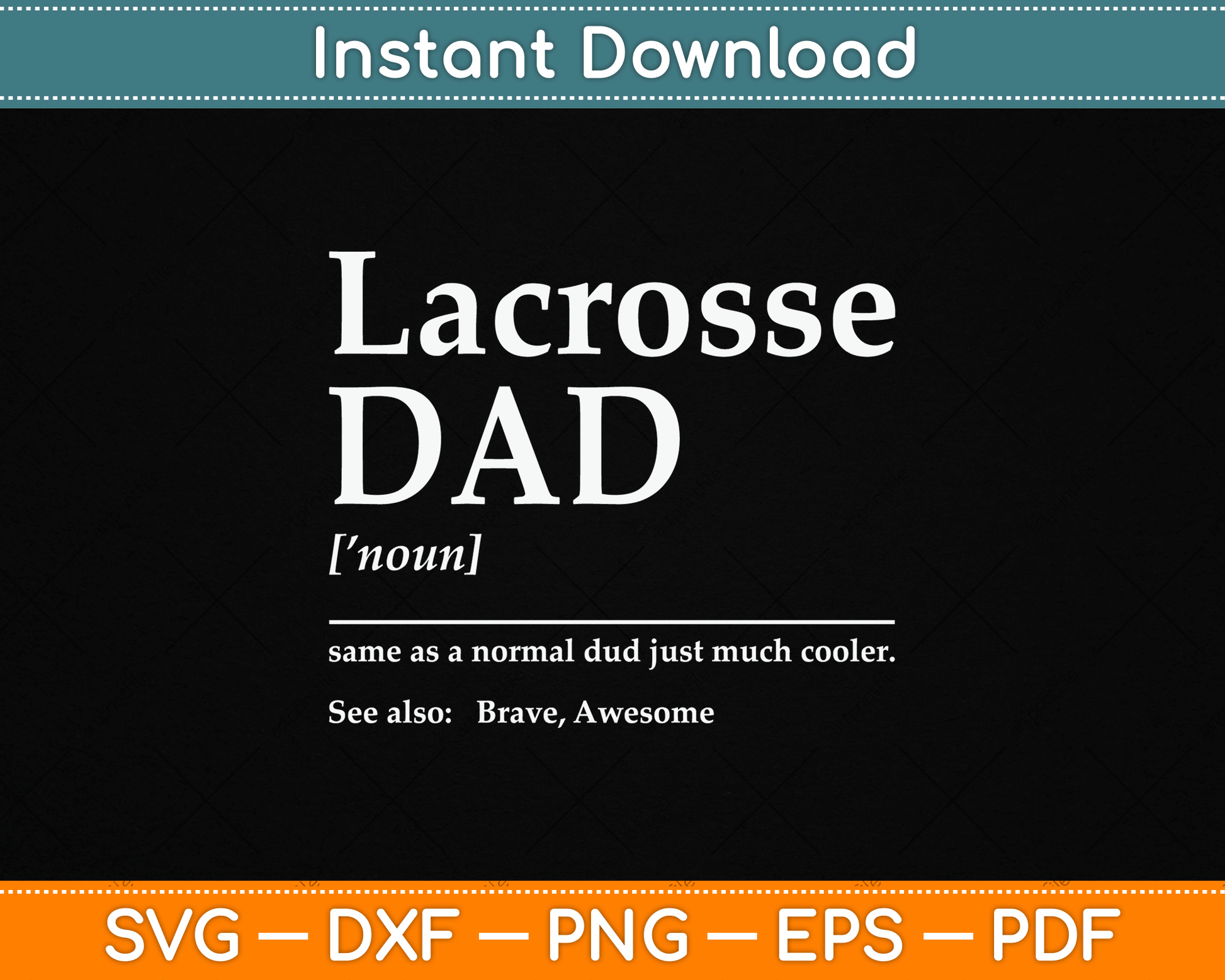 Funny Lacrosse Quote Definition SVG Digital Cutting File
