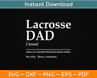 Funny Lacrosse Quote Definition SVG Digital Cutting File