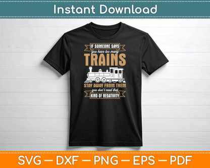 Funny Model Railway Design Too Many Trains SVG Digital Cutting File