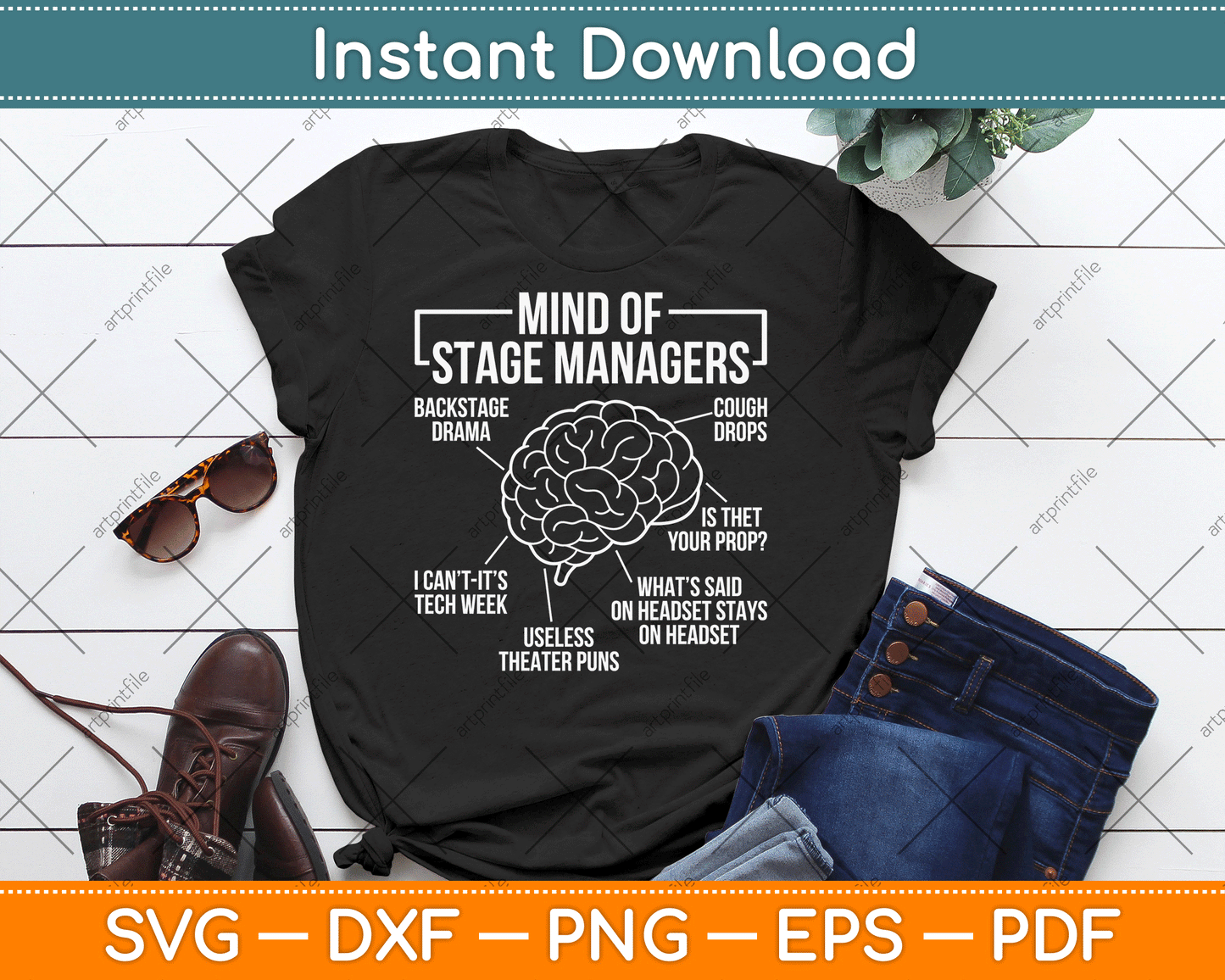 Funny Stage Manager SVG Digital Cutting File