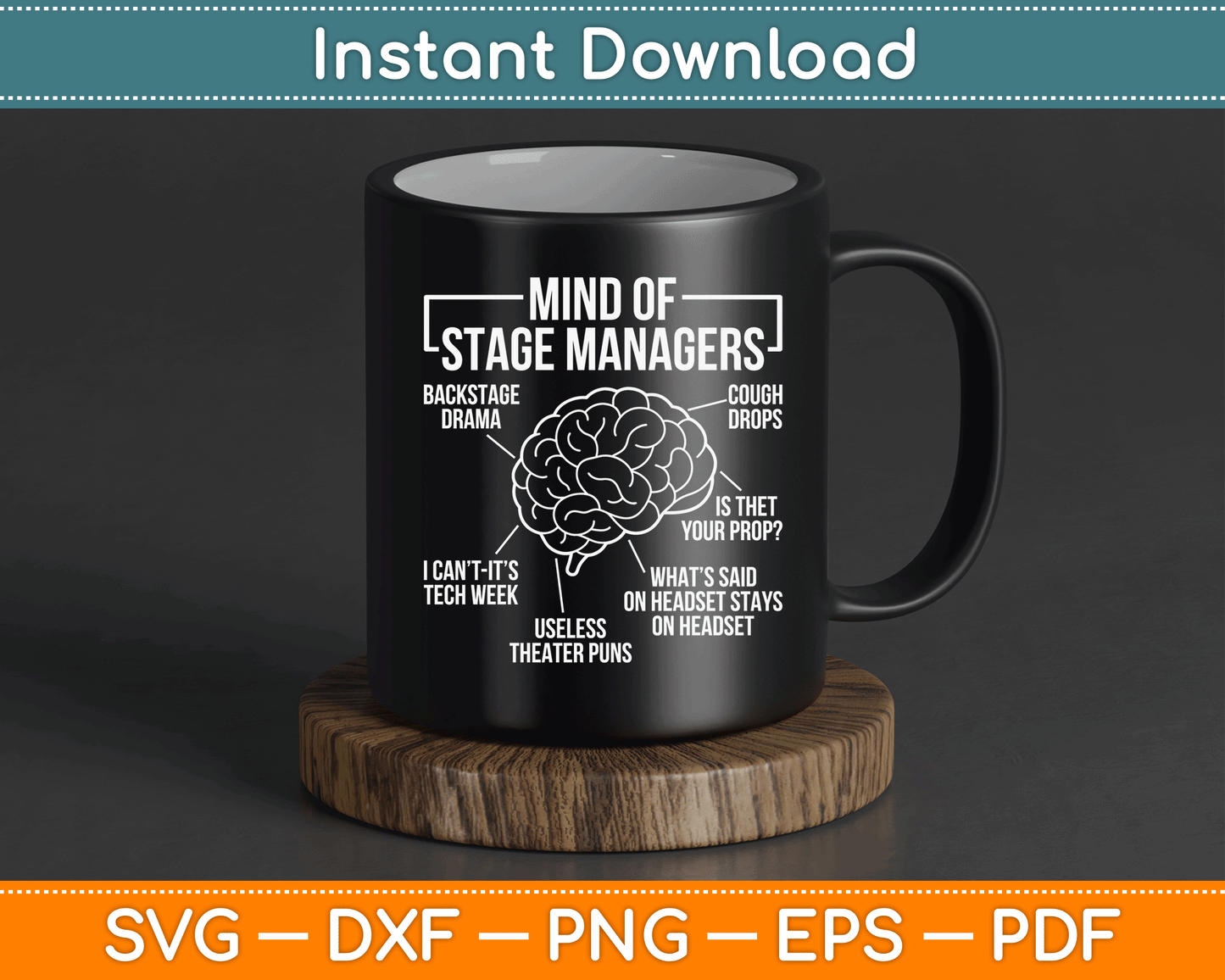 Funny Stage Manager SVG Digital Cutting File